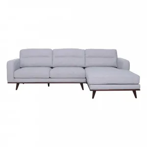 Astrid 2.5 Seater Sofa + Chaise RHF in Talent Silver / Brown Leg by OzDesignFurniture, a Sofas for sale on Style Sourcebook