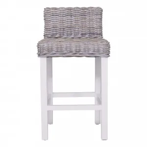 Sorrento Bar Chair in Rattan Whitewash / White by OzDesignFurniture, a Bar Stools for sale on Style Sourcebook