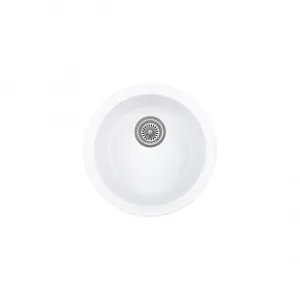 Vienna Round Sink 450mm - White Granite by ABI Interiors Pty Ltd, a Kitchen Sinks for sale on Style Sourcebook