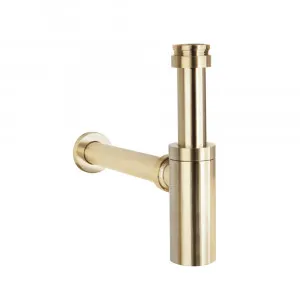 Marli Bottle Trap Round - Brushed Brass by ABI Interiors Pty Ltd, a Traps & Wastes for sale on Style Sourcebook