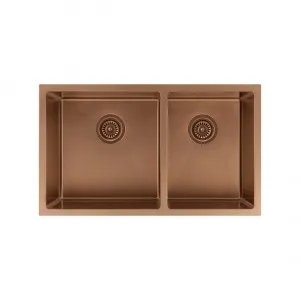 Vita Double Kitchen Sink 760mm • Brushed Copper by ABI Interiors Pty Ltd, a Kitchen Sinks for sale on Style Sourcebook