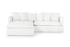 Santa Monica Coastal Left-Hand Fabric Sofa, White, by Lounge Lovers by Lounge Lovers, a Sofas for sale on Style Sourcebook