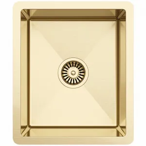 Buildmat Brushed Brass Gold Maya 380x450 Single Bowl Sink by Buildmat, a Kitchen Sinks for sale on Style Sourcebook