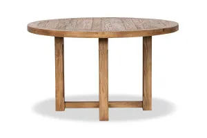 Montana Round 130cm Coastal Dining Table, Oak Recycled Elm, by Lounge Lovers by Lounge Lovers, a Dining Tables for sale on Style Sourcebook