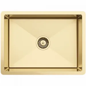 Buildmat Brushed Brass Gold Willow 600x450 Medium Single Bowl Sink by Buildmat, a Kitchen Sinks for sale on Style Sourcebook