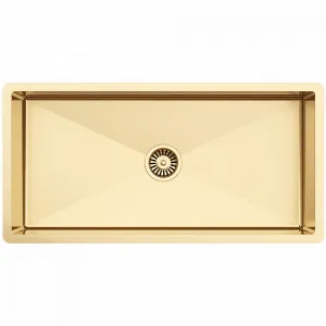 Buildmat Brushed Brass Gold Seville 900x450 XXLarge Single Bowl Sink by Buildmat, a Kitchen Sinks for sale on Style Sourcebook