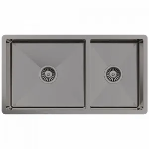Buildmat Brushed Gunmetal Lincoln 825x450 Single +3/4 Bowl Sink by Buildmat, a Kitchen Sinks for sale on Style Sourcebook
