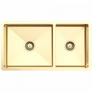 Buildmat Brushed Brass Gold Lincoln 825x450 Single +3/4 Bowl Sink by Buildmat, a Kitchen Sinks for sale on Style Sourcebook