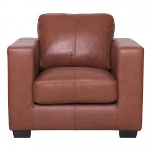 Gordon Armchair in Leather Cognac by OzDesignFurniture, a Chairs for sale on Style Sourcebook