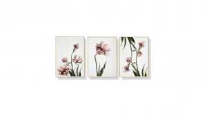 Set of 3 Pink Tulips Wall Art Canvas 3 sizes available 60cm x 40cm by Luxe Mirrors, a Artwork & Wall Decor for sale on Style Sourcebook