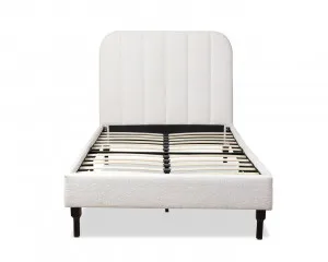 Belinda Boucle Teddy King Single Bed - Ivory by Mocka, a Bed Heads for sale on Style Sourcebook