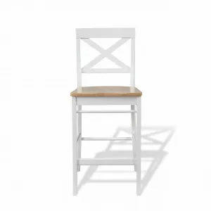 Hamptons Bar Stool - White/Natural by Mocka, a Bar Stools for sale on Style Sourcebook