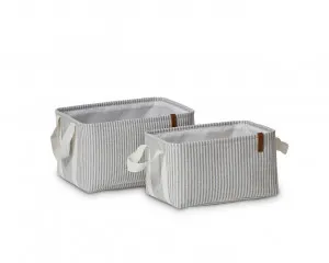 Hamptons Stripe Storage Baskets - Set of 2 by Mocka, a Baskets & Boxes for sale on Style Sourcebook