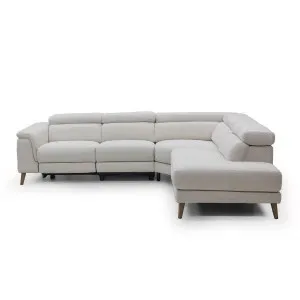 Dylan Orson Almond Corner Sofa with Electric Recliner - 5 Seater by James Lane, a Sofas for sale on Style Sourcebook