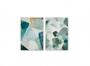 Set of 2 Abstract Green Marble Wall Art Canvas 3 sizes available 60cm x 40cm by Luxe Mirrors, a Artwork & Wall Decor for sale on Style Sourcebook