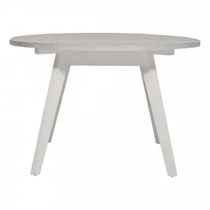 Porto Round Dining Table 120cm in Whitewash / White by OzDesignFurniture, a Dining Tables for sale on Style Sourcebook