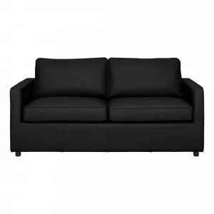 Ronin Double Sofa Bed in Leather Black by OzDesignFurniture, a Sofa Beds for sale on Style Sourcebook