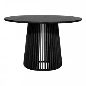 Pila Round Dining Table 120cm in Black by OzDesignFurniture, a Dining Tables for sale on Style Sourcebook