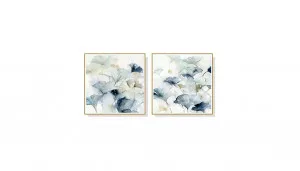 Set of 2 Ginkgo Leaves By Carol Robinson Wall Art Canvas 2 sizes available 50cm x 50cm by Luxe Mirrors, a Artwork & Wall Decor for sale on Style Sourcebook