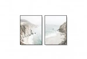 Set of 2 Beach Mountain Wall Art Canvas 3 sizes available 60cm x 40cm by Luxe Mirrors, a Artwork & Wall Decor for sale on Style Sourcebook