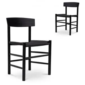 Set of 2 - Erika Rattan Dining Chair - Full Black by Interior Secrets - AfterPay Available by Interior Secrets, a Dining Chairs for sale on Style Sourcebook