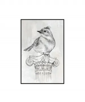 Bird on Greek Style Column Wall Art Canvas 90cm x 60cm by Luxe Mirrors, a Artwork & Wall Decor for sale on Style Sourcebook