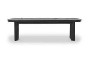 Graze Cross 220cm Oak Bench, Black Solid Oak Timber, by Lounge Lovers by Lounge Lovers, a Chairs for sale on Style Sourcebook