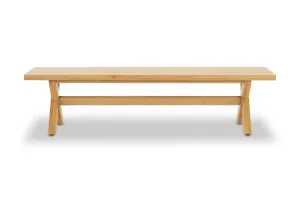 Graze Cross 250cm Oak Bench, Solid American Oak Timber, by Lounge Lovers by Lounge Lovers, a Chairs for sale on Style Sourcebook