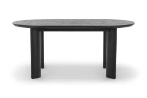 Graze Arrow 180cm Oak Dining Table, Black Solid Oak Timber, by Lounge Lovers by Lounge Lovers, a Dining Tables for sale on Style Sourcebook