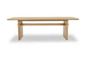 Graze Block 270cm Oak Dining Table, Solid American Oak Timber, by Lounge Lovers by Lounge Lovers, a Dining Tables for sale on Style Sourcebook