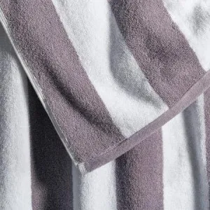 Canningvale Striped Cabana Beach Towel - Grey, Cotton Terry by Canningvale, a Outdoor Accessories for sale on Style Sourcebook