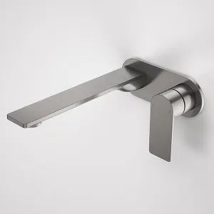 Caroma Urbane II 220mm Lead Free Wall Basin/Bath Mixer Round Gunmetal by Caroma, a Bathroom Taps & Mixers for sale on Style Sourcebook