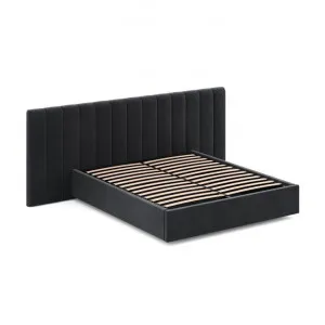 Ralph Wide Base King Sized Bed Frame - Black Velvet with Storage by Interior Secrets - AfterPay Available by Interior Secrets, a Beds & Bed Frames for sale on Style Sourcebook