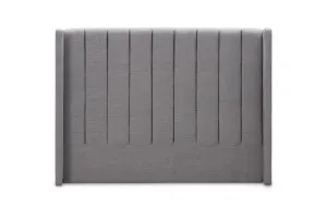 Serenity Ribbed Wing Queen Bed Head, Grey, by Lounge Lovers by Lounge Lovers, a Bed Heads for sale on Style Sourcebook