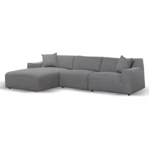 Marlin 3 Seater Left Chaise Fabric Sofa - Noble Grey by Interior Secrets - AfterPay Available by Interior Secrets, a Sofas for sale on Style Sourcebook