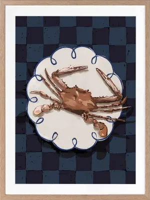 Crustacean Deep Blue Framed Art Print by Urban Road, a Prints for sale on Style Sourcebook