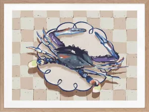 Late Lunch Blue Framed Art Print by Urban Road, a Prints for sale on Style Sourcebook