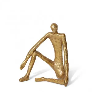 Man Sitting Scuplture - 20 x 13 x 23cm by Elme Living, a Statues & Ornaments for sale on Style Sourcebook