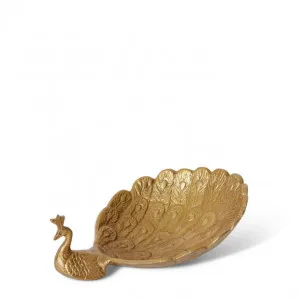 Peacock Trinket Dish - 20 x 15 x 7cm by Elme Living, a Decorative Accessories for sale on Style Sourcebook