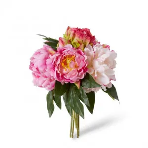 Peony Juliana Bouquet - 30 x 20 x 15cm by Elme Living, a Plants for sale on Style Sourcebook