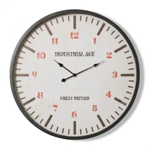 Station Wall Clock - 90 x 7 x 90cm by Elme Living, a Clocks for sale on Style Sourcebook