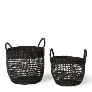 Haider Basket Set 2 - 30 x 30 x 33cm / 35 x 35 x 58cm by Elme Living, a Baskets & Boxes for sale on Style Sourcebook