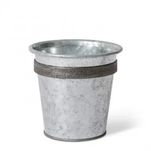 Eden Galvanized Wall Planter (Outdoor) - 16 x 16 x 16cm by Elme Living, a Baskets, Pots & Window Boxes for sale on Style Sourcebook