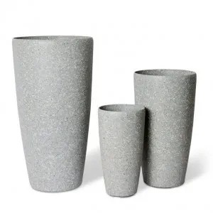 Harlow Tall Stonelite Planter Set 3 (Outdoor) - 42/58/76cm by Elme Living, a Baskets, Pots & Window Boxes for sale on Style Sourcebook