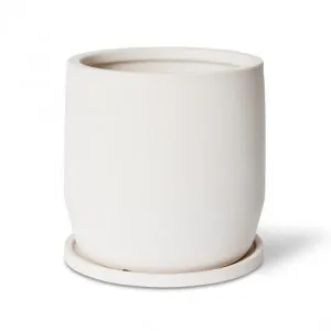 Mason Pot w. Saucer - 27 x 27 x 26cm by Elme Living, a Plant Holders for sale on Style Sourcebook