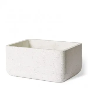 Miles Rectangle Planter w. Hole (Outdoor) - 55 x 38 x 25cm by Elme Living, a Baskets, Pots & Window Boxes for sale on Style Sourcebook
