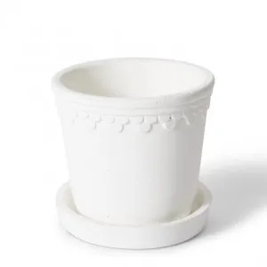 Sophia Pot w. Saucer - 13 x 13 x 12cm by Elme Living, a Plant Holders for sale on Style Sourcebook
