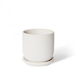 Allegra Pot w. Saucer - 12 x 12 x 12cm by Elme Living, a Plant Holders for sale on Style Sourcebook