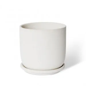 Allegra Pot w. Saucer - 15 x 15 x 15cm by Elme Living, a Plant Holders for sale on Style Sourcebook