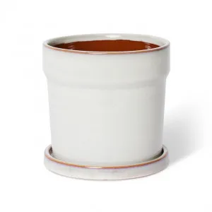 Austin Pot w. Saucer - 19 x 19 x 19cm by Elme Living, a Plant Holders for sale on Style Sourcebook